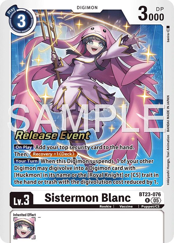 Sistermon Blanc [BT23-076] [Hackers' Slumber Release Event Cards] | Anubis Games and Hobby