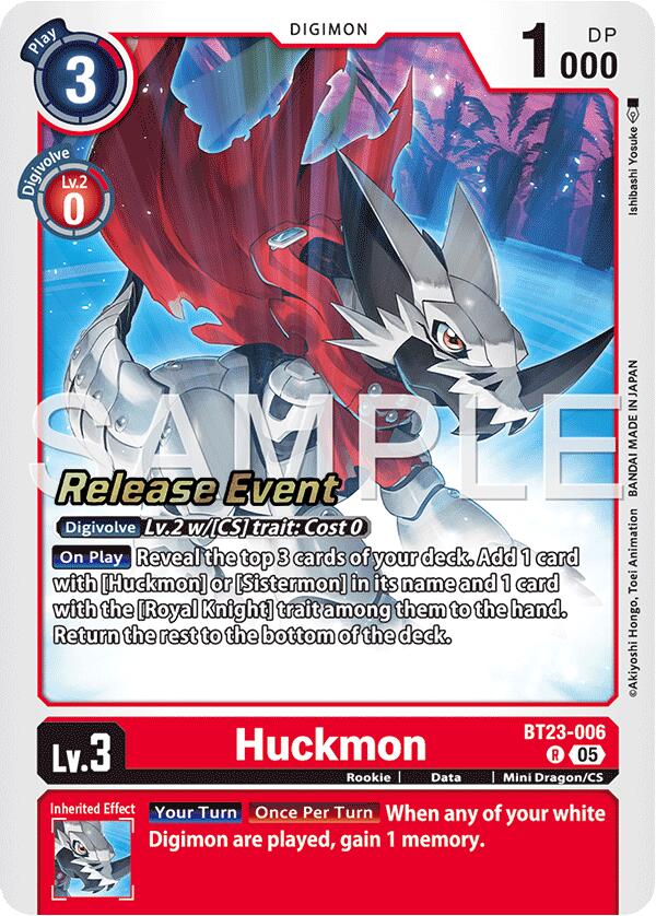 Huckmon [BT23-006] [Hackers' Slumber Release Event Cards] | Anubis Games and Hobby
