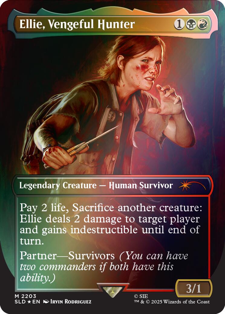 Ellie, Vengeful Hunter (Rainbow Foil) [Secret Lair Drop Series] | Anubis Games and Hobby