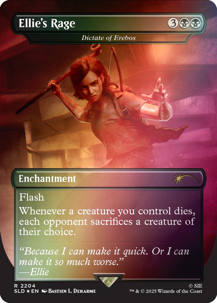 Ellie's Rage - Dictate of Erebos (Rainbow Foil) [Secret Lair Drop Series] | Anubis Games and Hobby