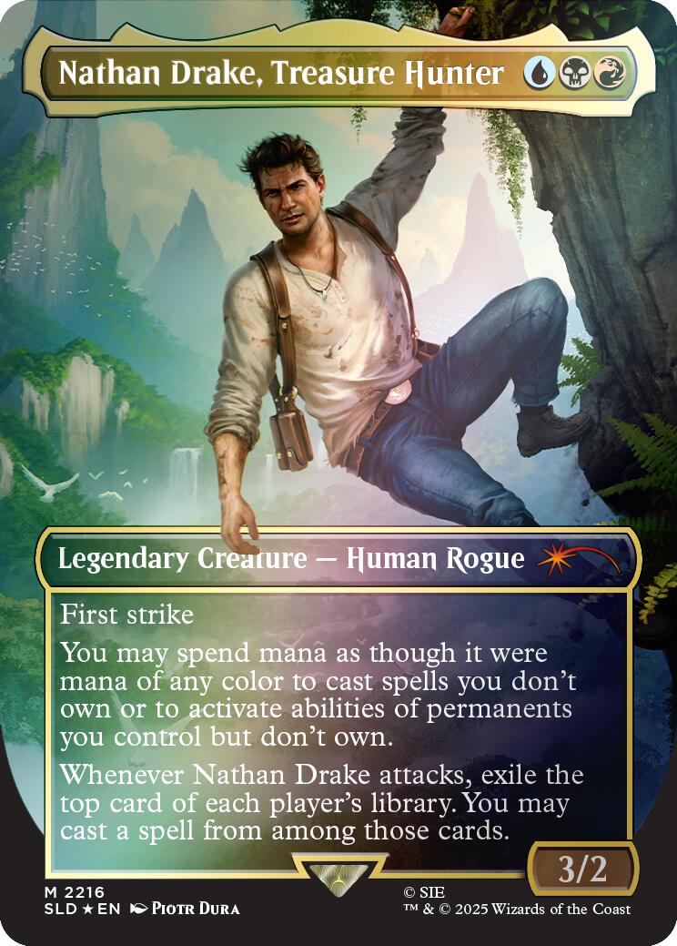 Nathan Drake, Treasure Hunter (Rainbow Foil) [Secret Lair Drop Series] | Anubis Games and Hobby