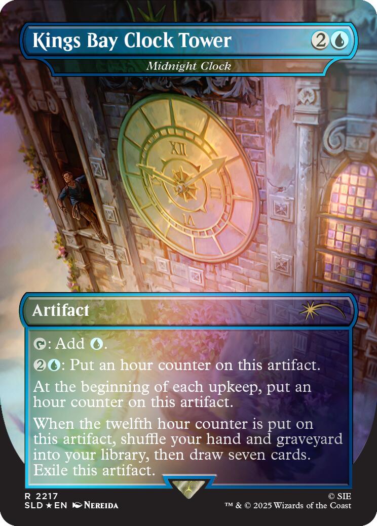 Kings Bay Clock Tower - Midnight Clock (Rainbow Foil) [Secret Lair Drop Series] | Anubis Games and Hobby