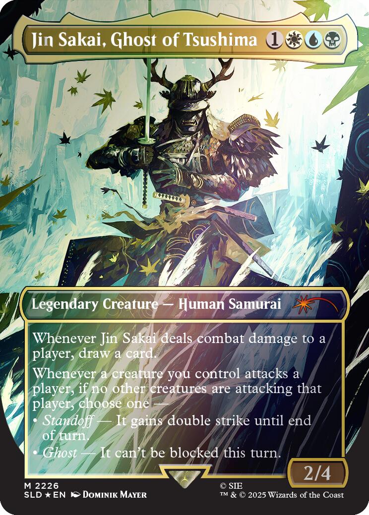 Jin Sakai, Ghost of Tsushima (Rainbow Foil) [Secret Lair Drop Series] | Anubis Games and Hobby