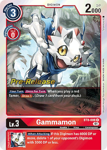 Gammamon [BT8-008] [New Awakening Pre-Release Cards] | Anubis Games and Hobby