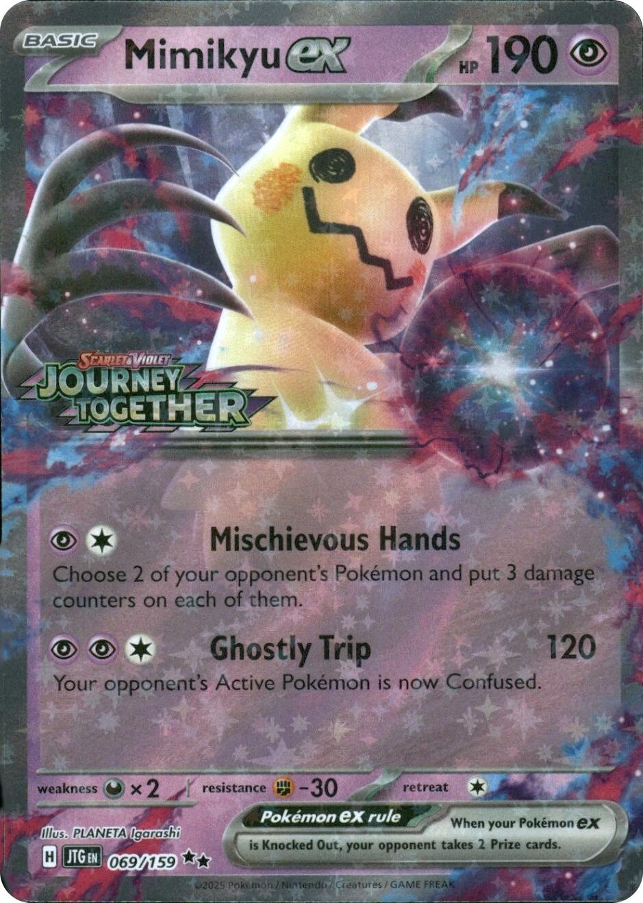 Mimikyu ex (069/159) (Journey Together Stamped) [Miscellaneous Cards] | Anubis Games and Hobby