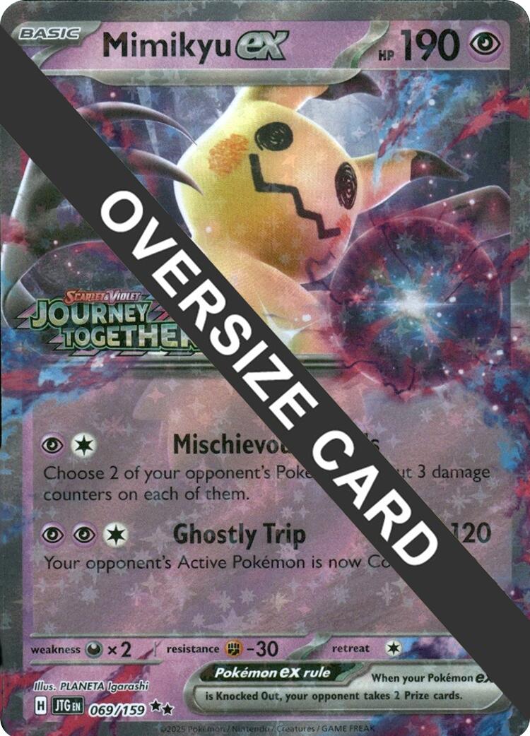 Mimikyu ex (069/159) (Journey Together Stamped) (Jumbo Card) [Miscellaneous Cards] | Anubis Games and Hobby