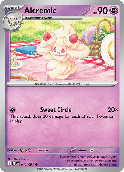 Alcremie (044/094) (Reverse Holo) [Mega Evolution: Phantasmal Flames] | Anubis Games and Hobby