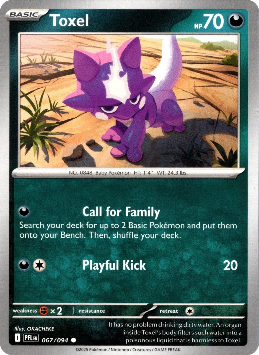 Toxel (067/094) (Reverse Holo) [Mega Evolution: Phantasmal Flames] | Anubis Games and Hobby