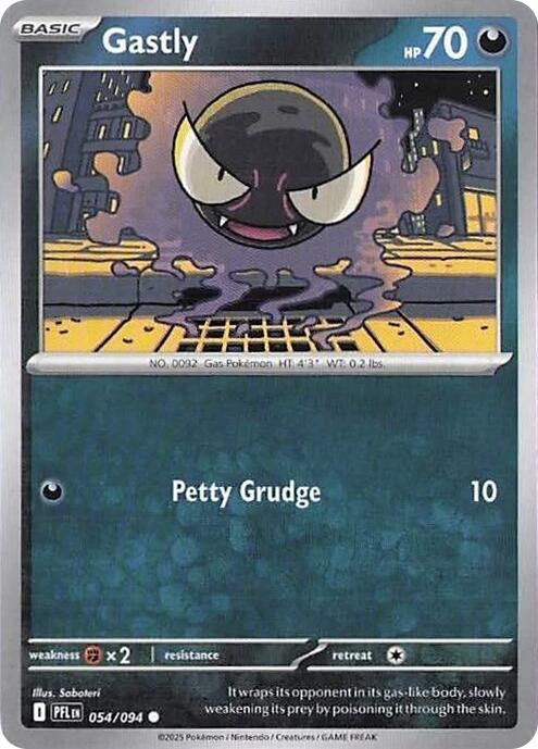Gastly (054/094) (Reverse Holo) [Mega Evolution: Phantasmal Flames] | Anubis Games and Hobby