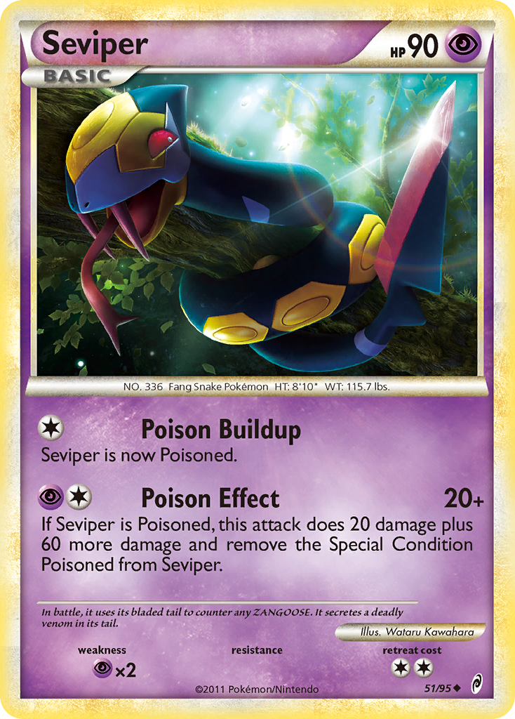 Seviper (51/95) [HeartGold & SoulSilver: Call of Legends] | Anubis Games and Hobby