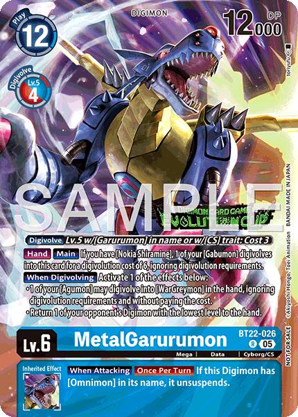 MetalGarurumon [BT22-026] (Evolution Cup 2025 Vol. 3 Participant) [Cyber Eden] | Anubis Games and Hobby