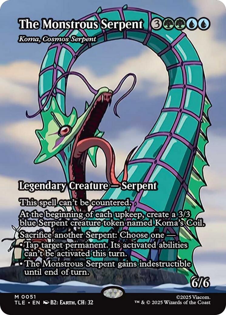 The Monstrous Serpent - Koma, Cosmos Serpent (Borderless) [Avatar: The Last Airbender: Eternal-Legal] | Anubis Games and Hobby