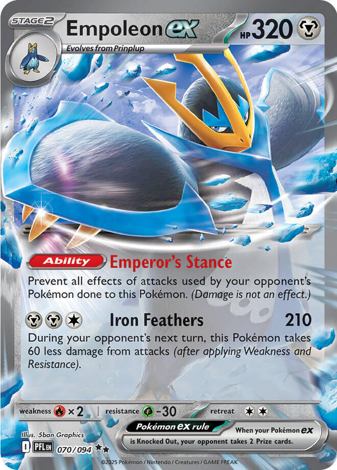 Empoleon ex (070/094) [Mega Evolution: Phantasmal Flames] | Anubis Games and Hobby