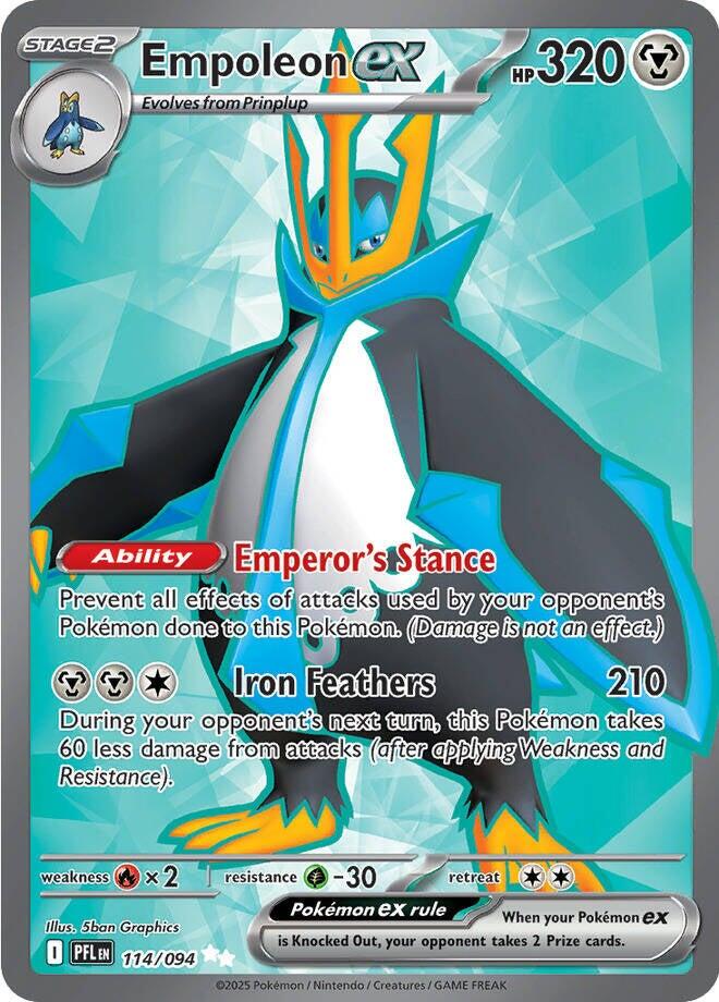 Empoleon ex (114/094) [Mega Evolution: Phantasmal Flames] | Anubis Games and Hobby