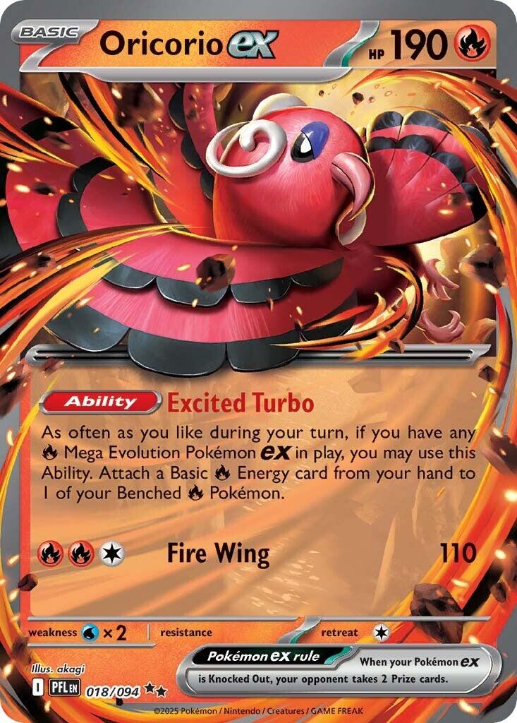 Oricorio ex (018/094) [Mega Evolution: Phantasmal Flames] | Anubis Games and Hobby