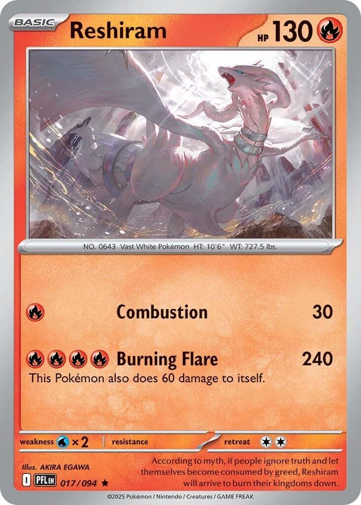 Reshiram (017/094) [Mega Evolution: Phantasmal Flames] | Anubis Games and Hobby