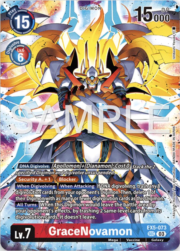 GraceNovamon [EX5-073] (Digimon Story: Time Stranger Collector's Edition) [Animal Colosseum] | Anubis Games and Hobby