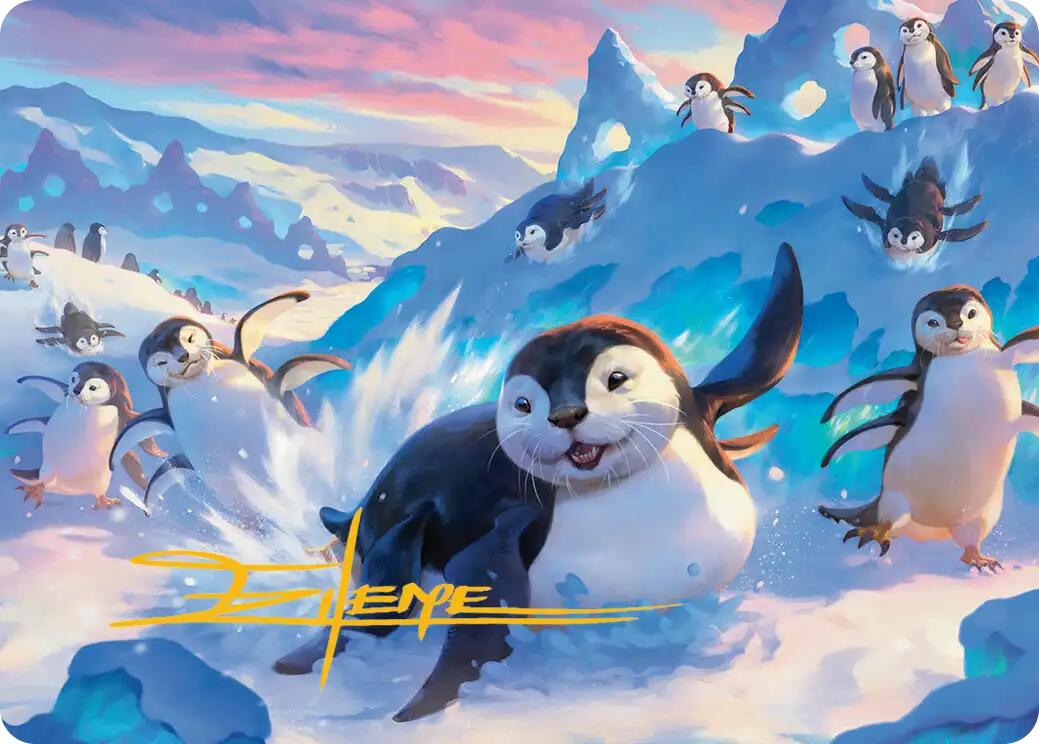Otter-Penguin Art Card (Gold-Stamped Signature) [Avatar: The Last Airbender Art Series] | Anubis Games and Hobby
