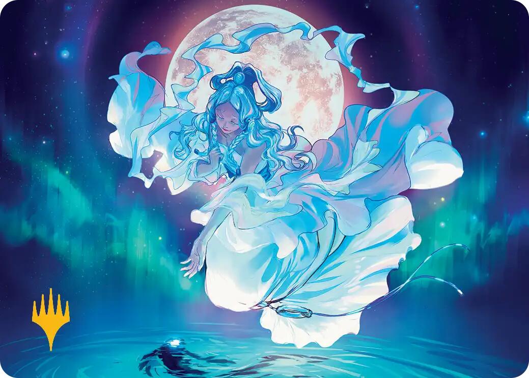 Yue, the Moon Spirit Art Card (Gold-Stamped Planeswalker Symbol) [Avatar: The Last Airbender Art Series] | Anubis Games and Hobby