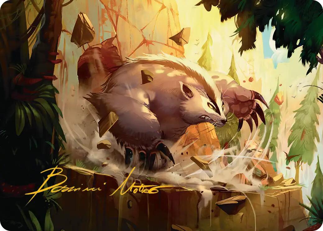 Badgermole Art Card (Gold-Stamped Signature) [Avatar: The Last Airbender Art Series] | Anubis Games and Hobby