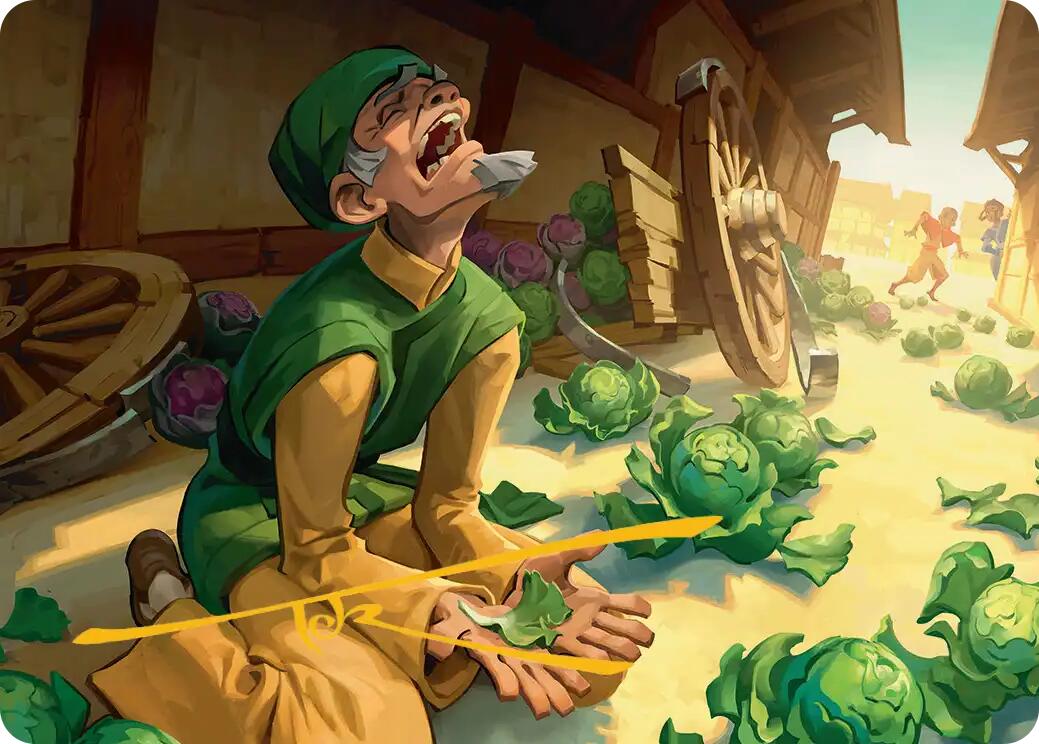 Unlucky Cabbage Merchant Art Card (Gold-Stamped Signature) [Avatar: The Last Airbender Art Series] | Anubis Games and Hobby