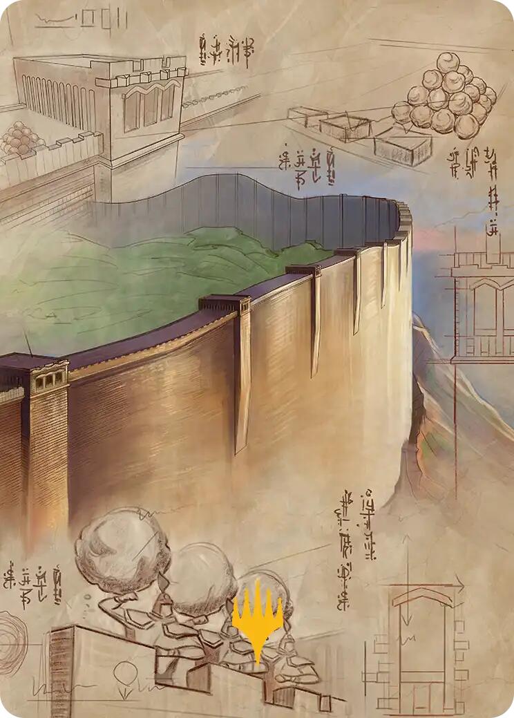 The Walls of Ba Sing Se Art Card (Gold-Stamped Planeswalker Symbol) [Avatar: The Last Airbender Art Series] | Anubis Games and Hobby