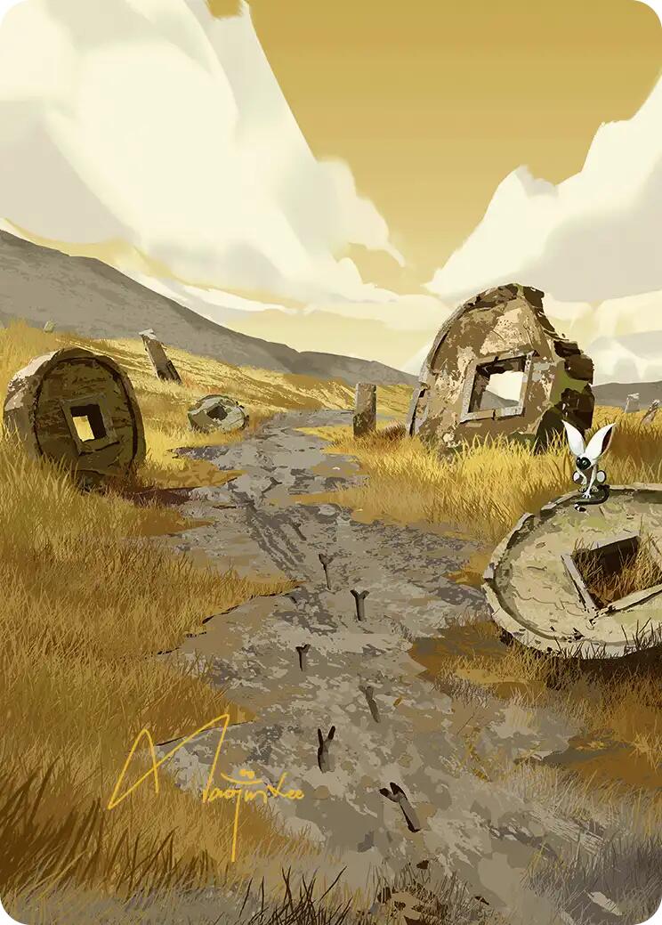 Plains Art Card (Gold-Stamped Signature) [Avatar: The Last Airbender Art Series] | Anubis Games and Hobby