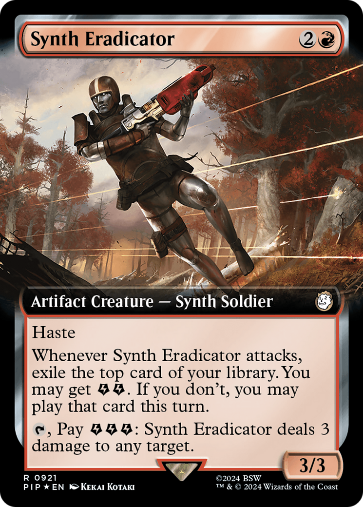 Synth Eradicator (Extended Art) (Surge Foil) [Fallout] | Anubis Games and Hobby