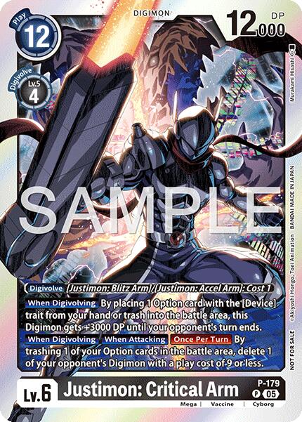 Justimon: Critical Arm [P-179] (Event Pack 8) [Promotional Cards] | Anubis Games and Hobby