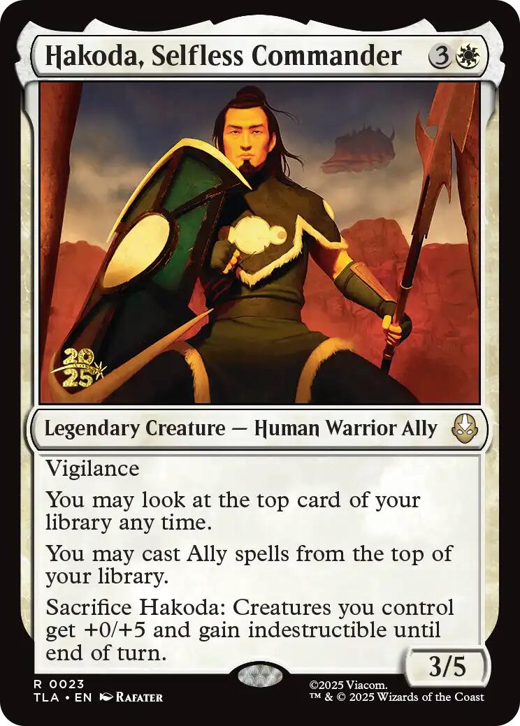 Hakoda, Selfless Commander [Avatar: The Last Airbender Prerelease Cards] | Anubis Games and Hobby
