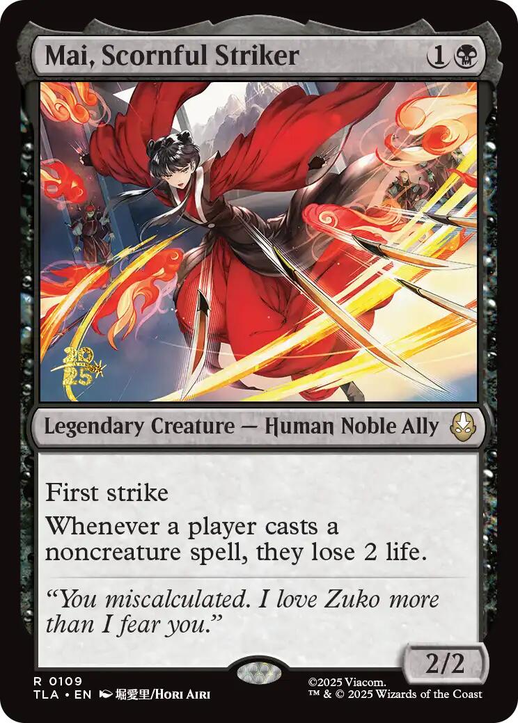 Mai, Scornful Striker [Avatar: The Last Airbender Prerelease Cards] | Anubis Games and Hobby