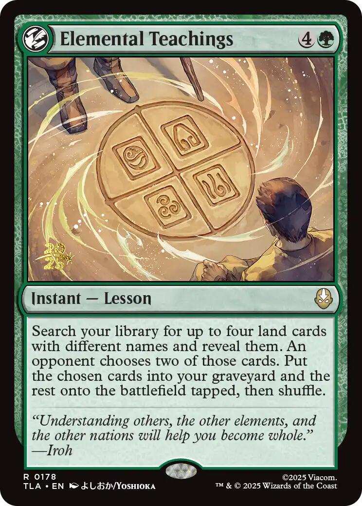 Elemental Teachings [Avatar: The Last Airbender Prerelease Cards] | Anubis Games and Hobby