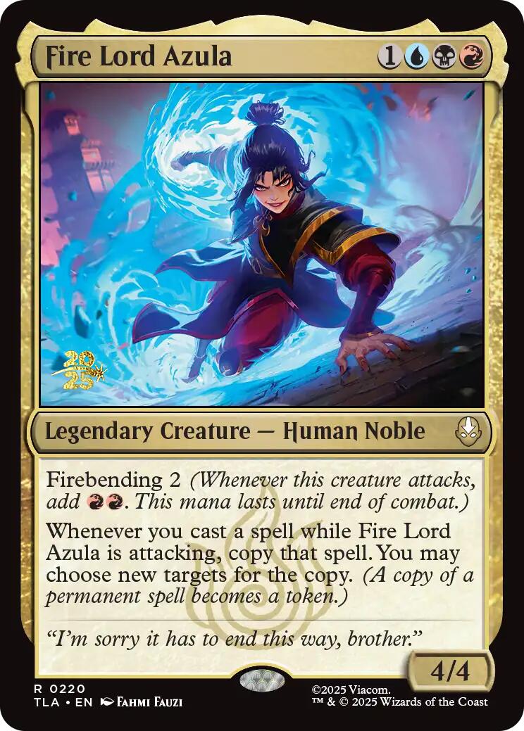 Fire Lord Azula [Avatar: The Last Airbender Prerelease Cards] | Anubis Games and Hobby