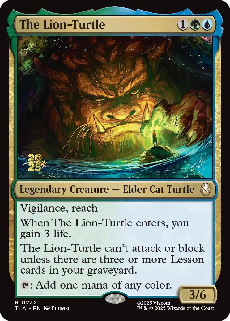 The Lion-Turtle [Avatar: The Last Airbender Prerelease Cards] | Anubis Games and Hobby