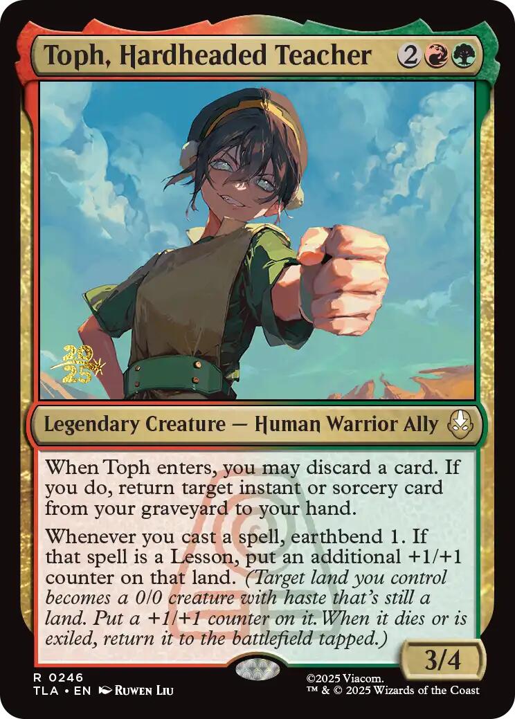 Toph, Hardheaded Teacher [Avatar: The Last Airbender Prerelease Cards] | Anubis Games and Hobby