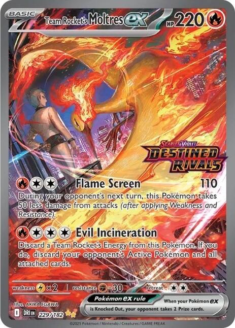 Team Rocket's Moltres ex (229/182) (Destined Rivals Stamp) [Miscellaneous Cards] | Anubis Games and Hobby