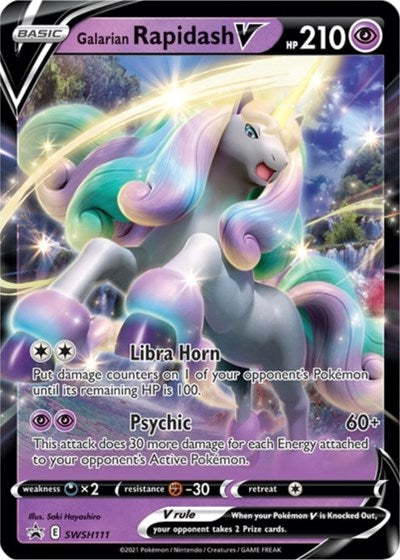 Galarian Rapidash V (SWSH111) (Jumbo Card) [Sword & Shield: Black Star Promos] | Anubis Games and Hobby