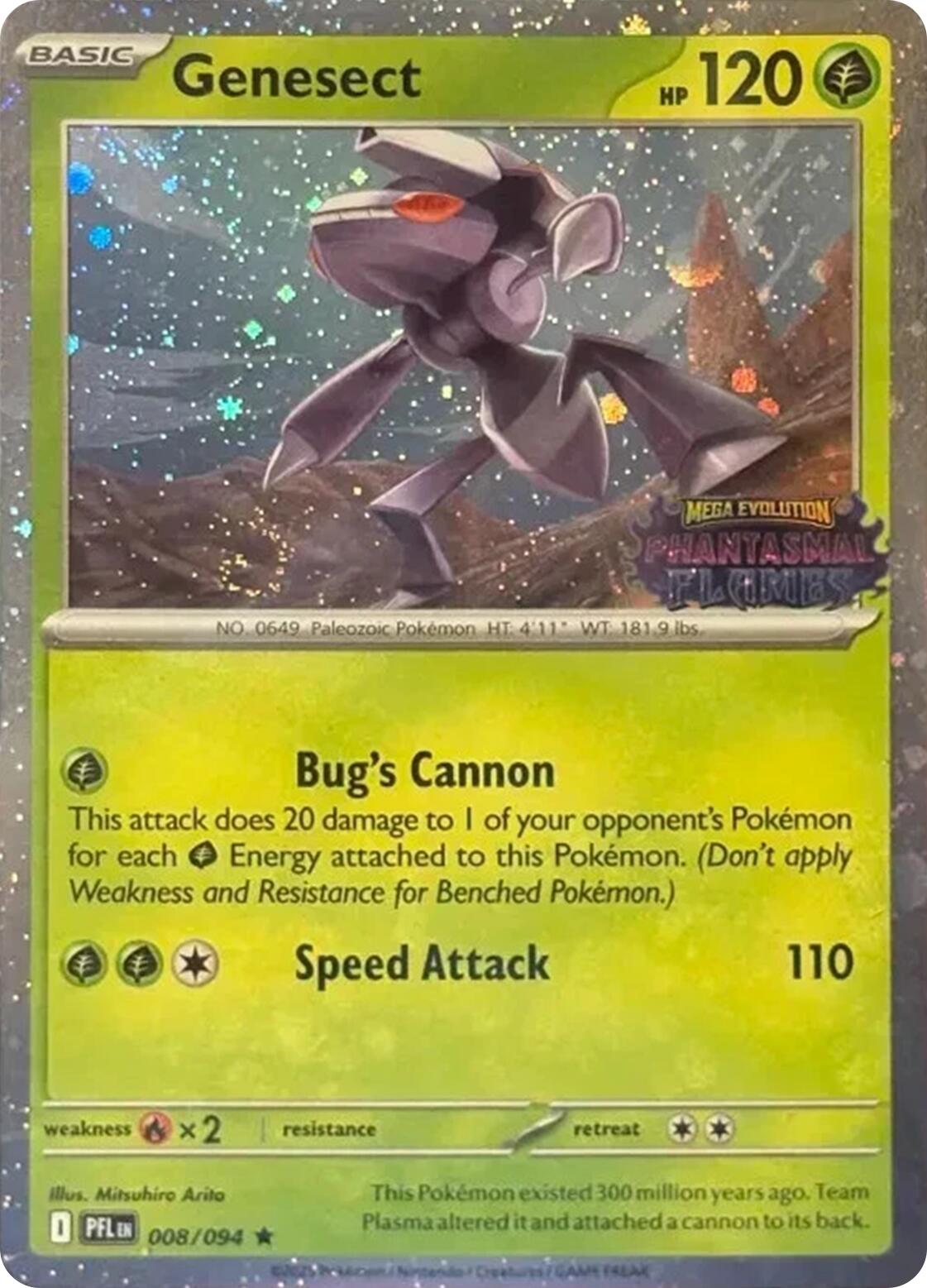 Genesect (008/094) (Cosmos Holo) (Best Buy Exclusive) [Miscellaneous Cards] | Anubis Games and Hobby