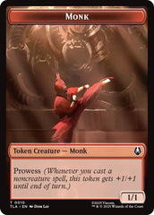 Monk // Food (0021) Double-Sided Token [Avatar: The Last Airbender Tokens] | Anubis Games and Hobby