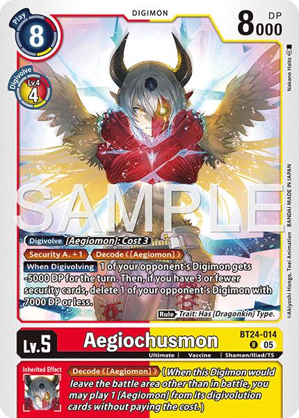 Aegiochusmon [BT24-014] [Time Stranger] | Anubis Games and Hobby