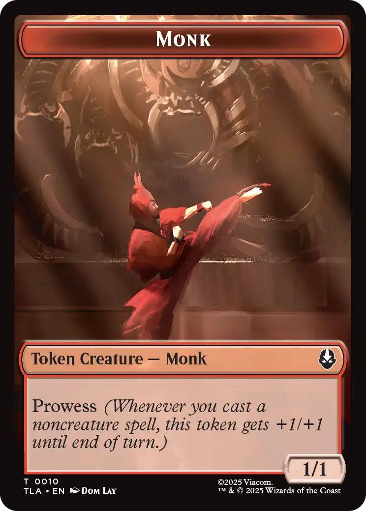 Monk // Clue (0017) Double-Sided Token [Avatar: The Last Airbender Tokens] | Anubis Games and Hobby