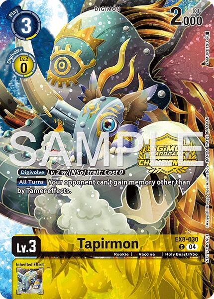 Tapirmon [EX8-030] (Championship 25-26 Season 2 Tamers Pack) [Chain of Liberation] | Anubis Games and Hobby