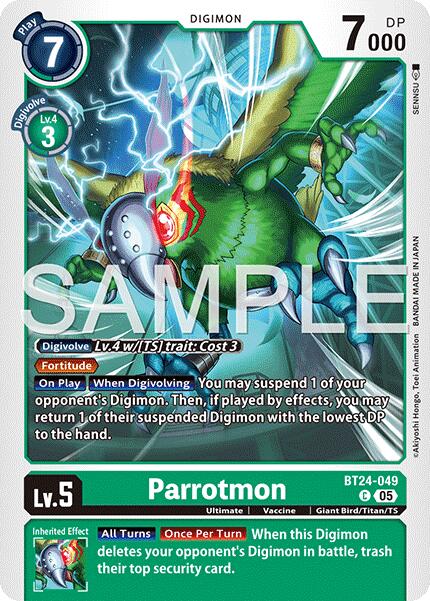 Parrotmon [BT24-049] [Time Stranger] | Anubis Games and Hobby