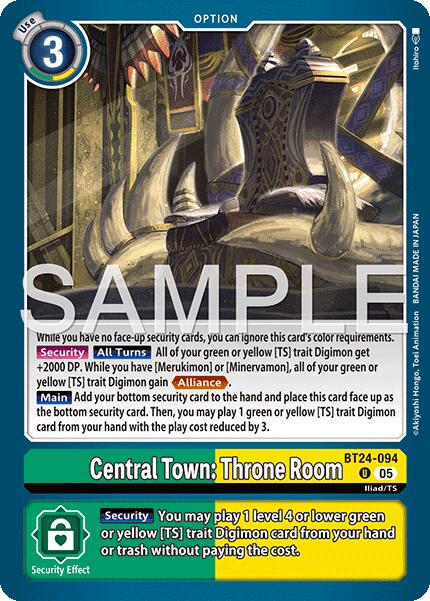 Central Town: Throne Room [BT24-094] [Time Stranger] | Anubis Games and Hobby