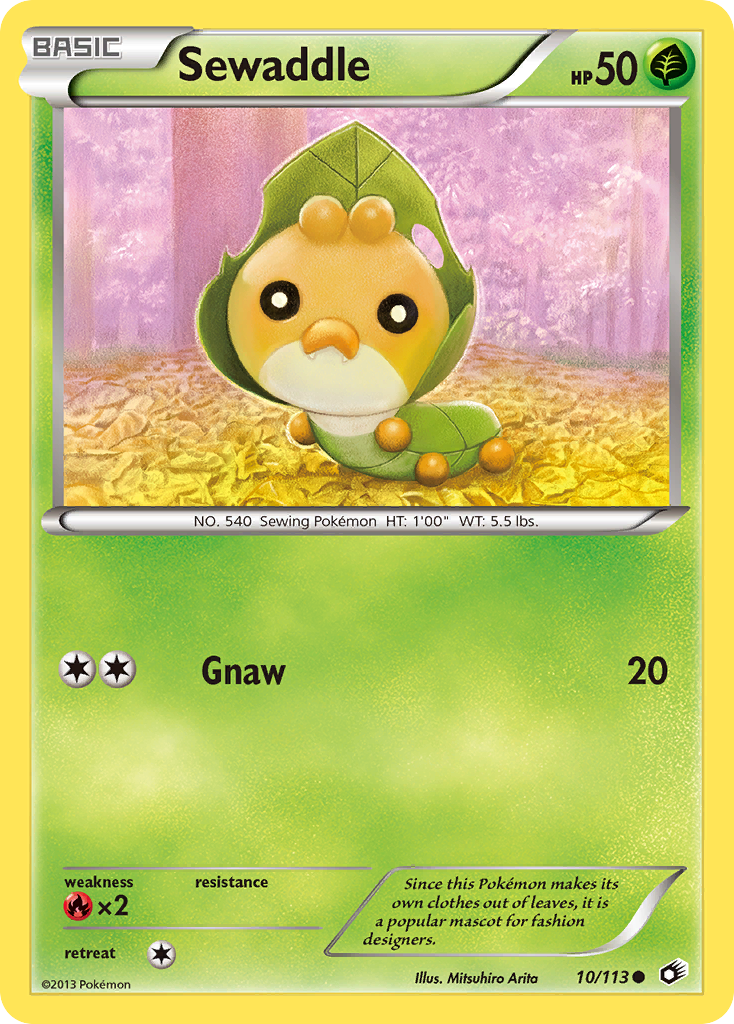 Sewaddle (10/113) [Black & White: Legendary Treasures] | Anubis Games and Hobby