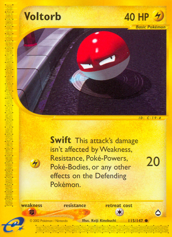 Voltorb (115/147) [Aquapolis] | Anubis Games and Hobby