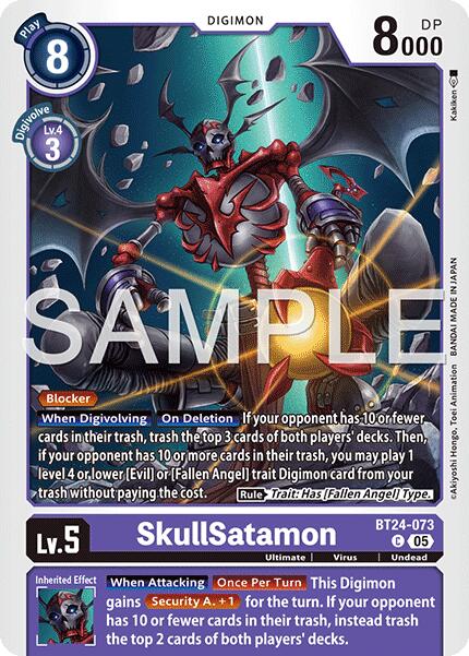 SkullSatamon [BT24-073] [Time Stranger] | Anubis Games and Hobby