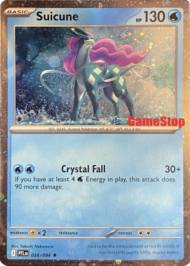 Suicune (024/131) (Cosmos Holo) (GameStop Exclusive) [Miscellaneous Cards] | Anubis Games and Hobby