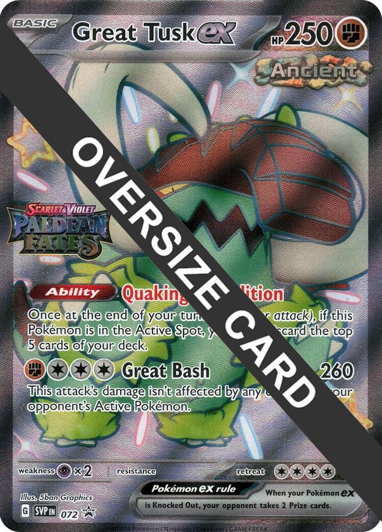 Great Tusk ex (072) (Paldean Fates Stamped Jumbo Card) [Scarlet & Violet: Paldean Fates] | Anubis Games and Hobby