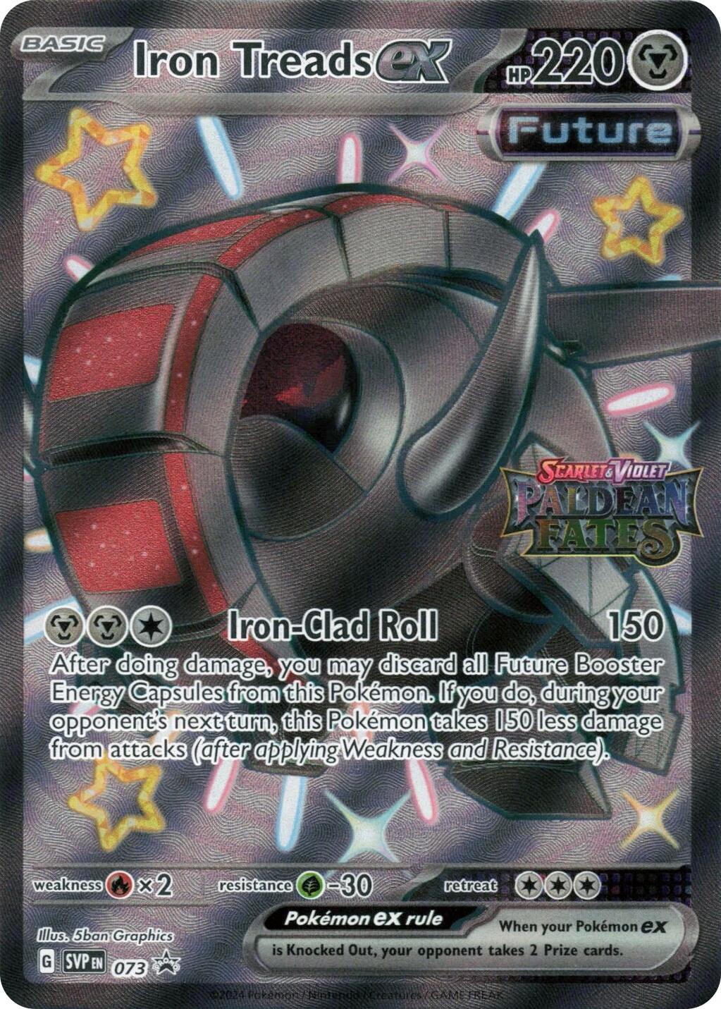 Iron Treads ex (073) (Paldean Fates Stamped) [Scarlet & Violet: Paldean Fates] | Anubis Games and Hobby
